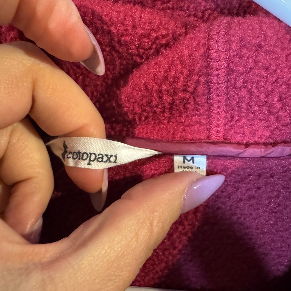 Cotopaxi Red Ski Jacket with Multicolor Stripes - Picture 3 of 6